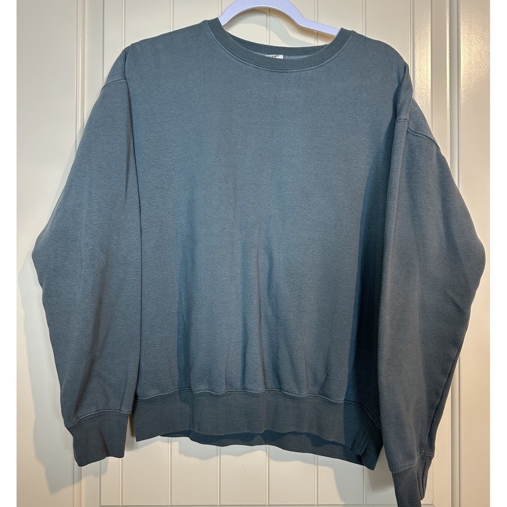 Vintage Collection green crewneck fleece lined sweatshirt sz S oversized
